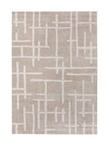 Alfombra geométrica con relieve Caledonia 77301 Beige