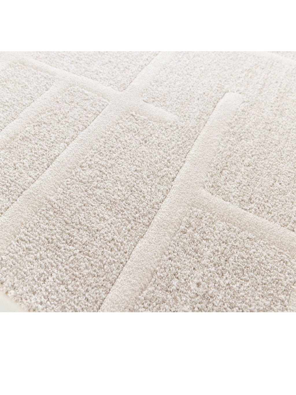 Alfombra geométrica con relieve Caledonia 77301 Beige