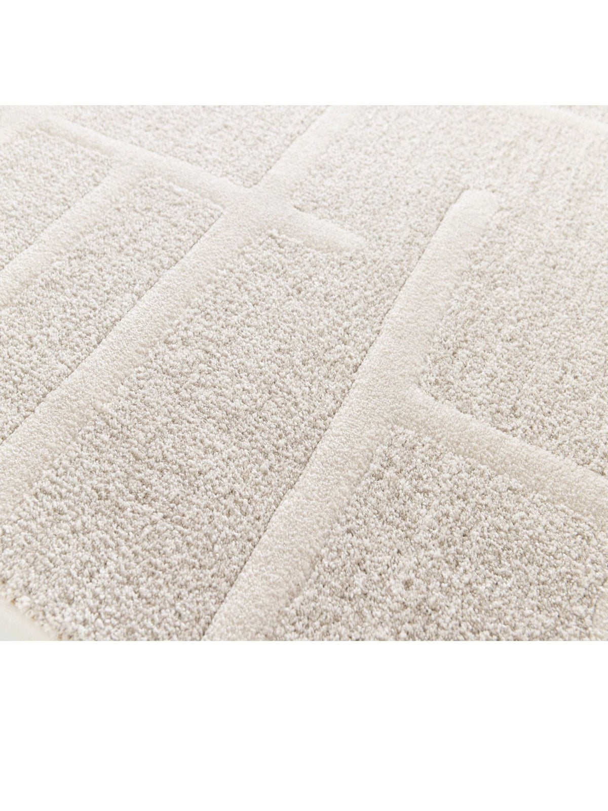 Alfombra geométrica con relieve Caledonia 77301 Beige