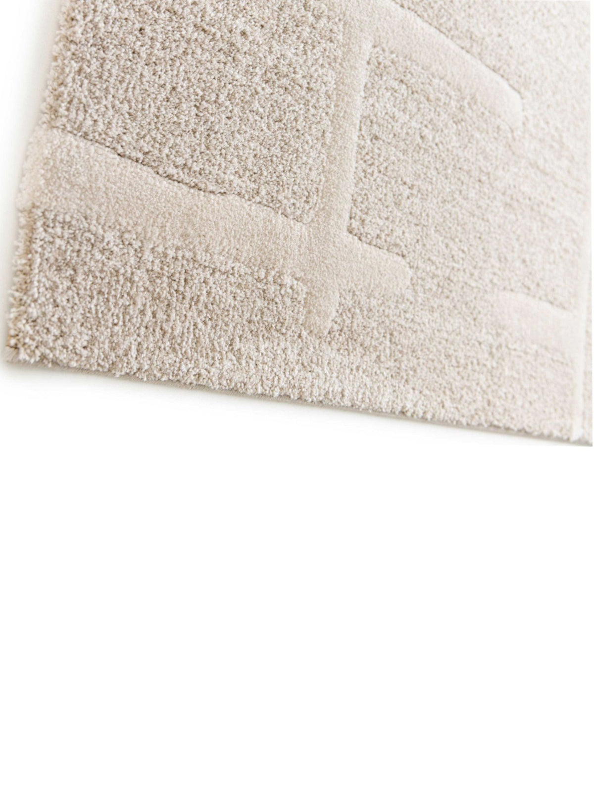 Alfombra geométrica con relieve Caledonia 77301 Beige