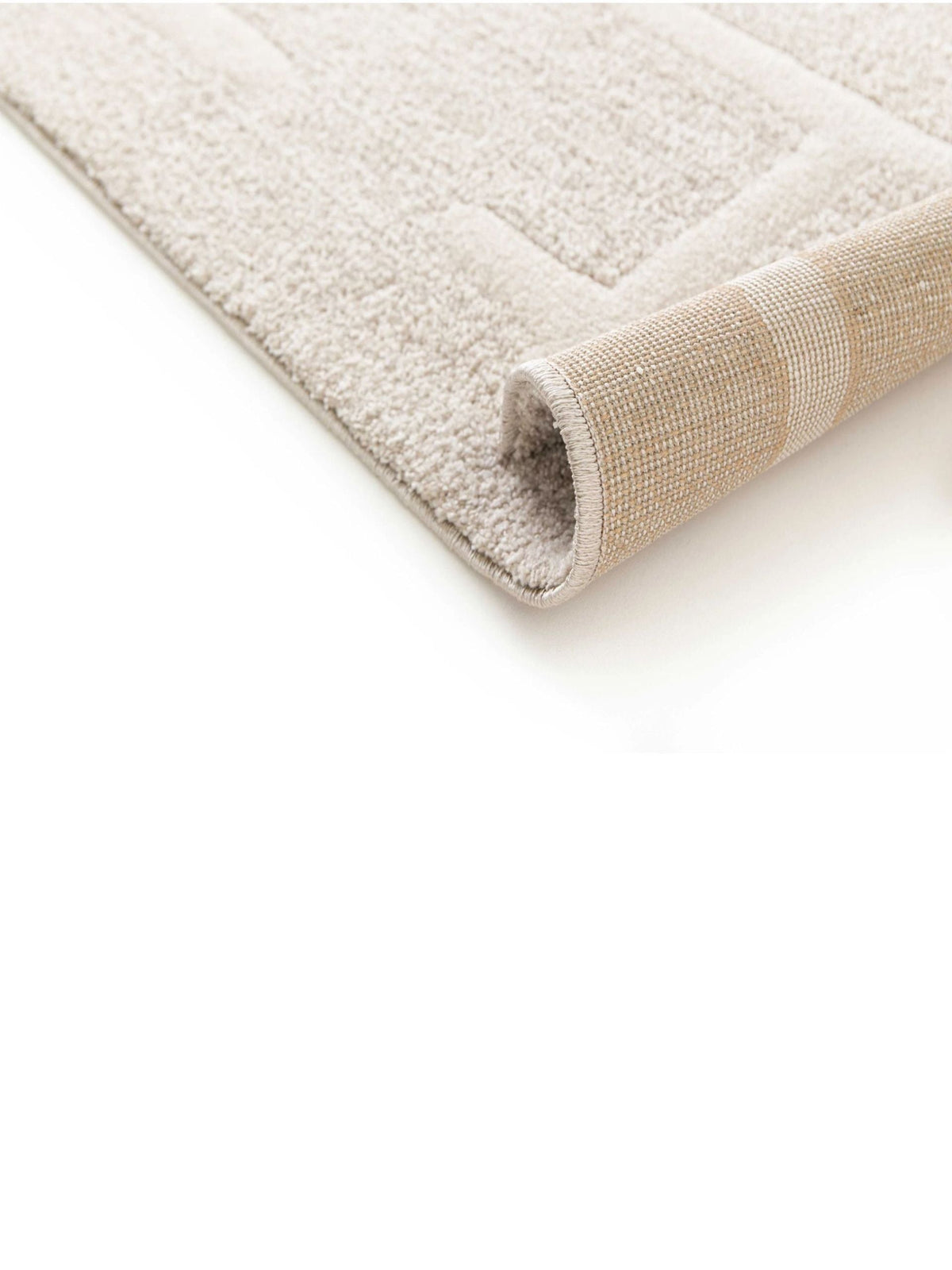 Alfombra geométrica con relieve Caledonia 77301 Beige