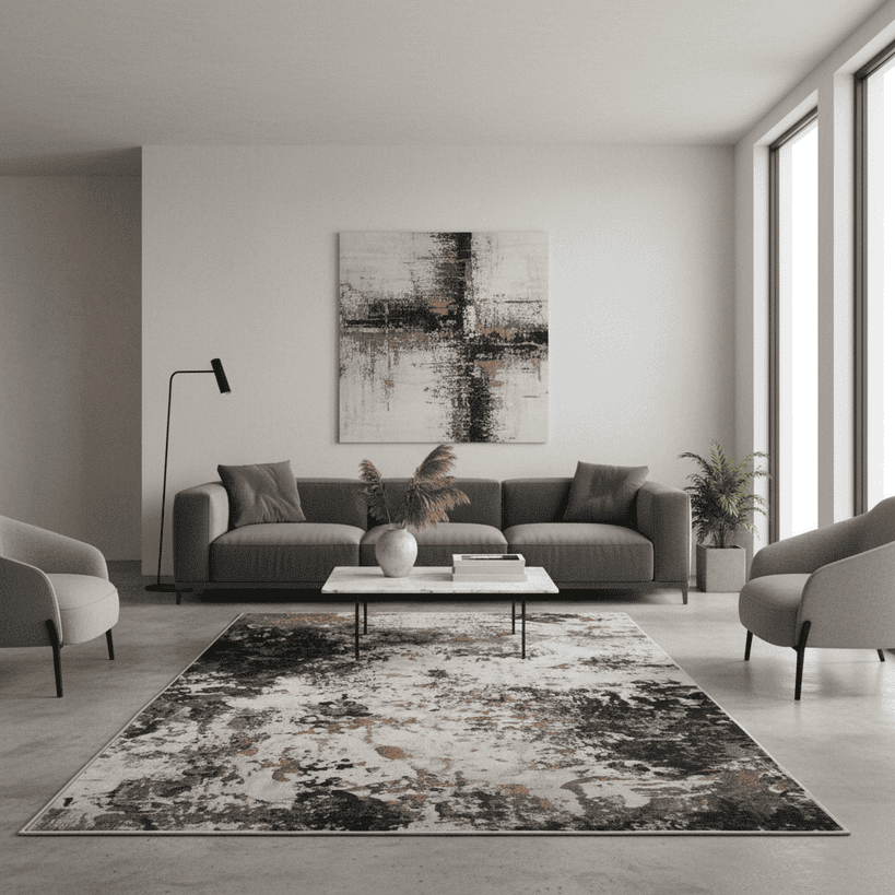 Alfombra moderna ARGENTUM 63395 7656