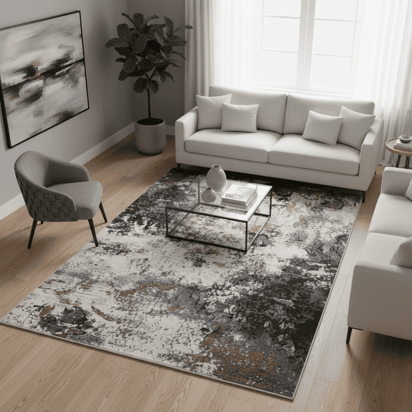 Alfombra moderna ARGENTUM 63395 7656