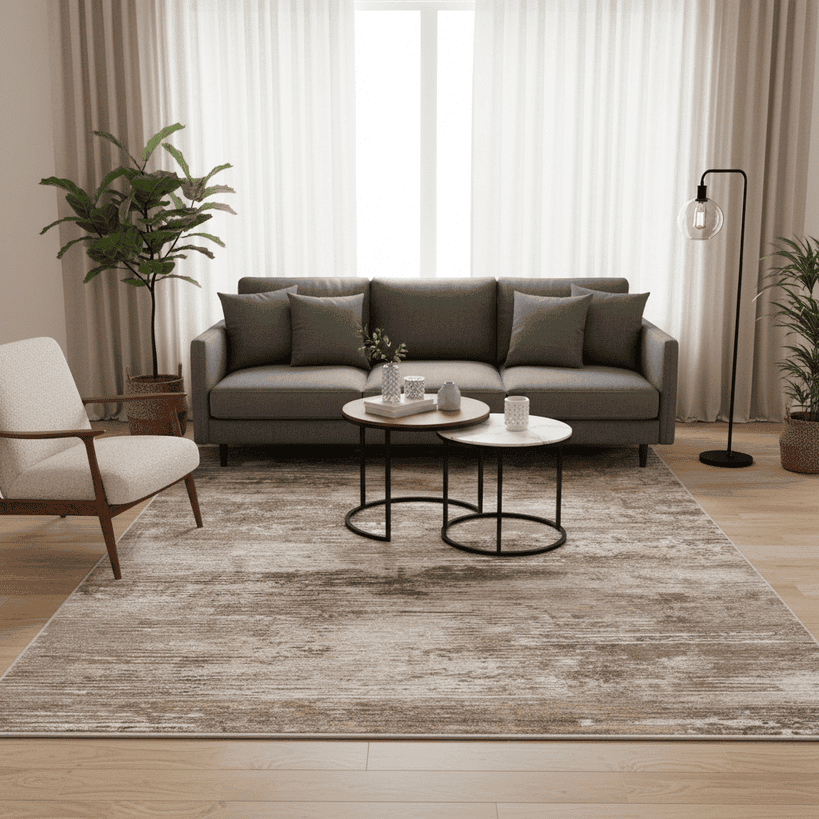 Alfombra moderna Argentum 63509 6282