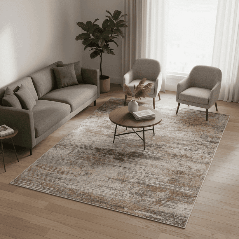Alfombra moderna Argentum 63509 6282