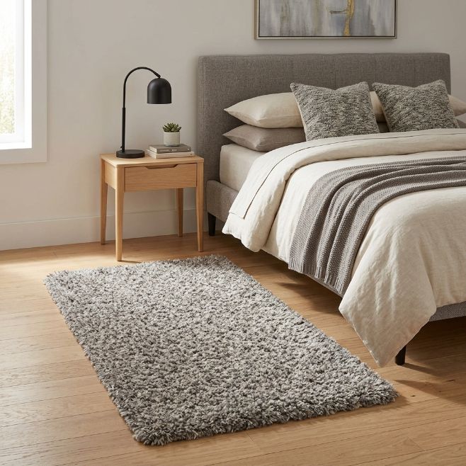 Alfombra shaggy Twilight 6699 White Silver