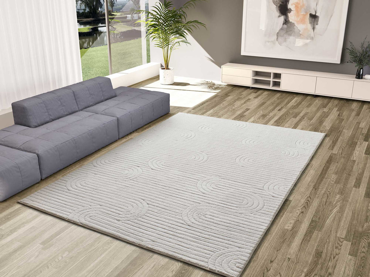 Alfombra Texturas Neutras ESTILO 23062 Crema