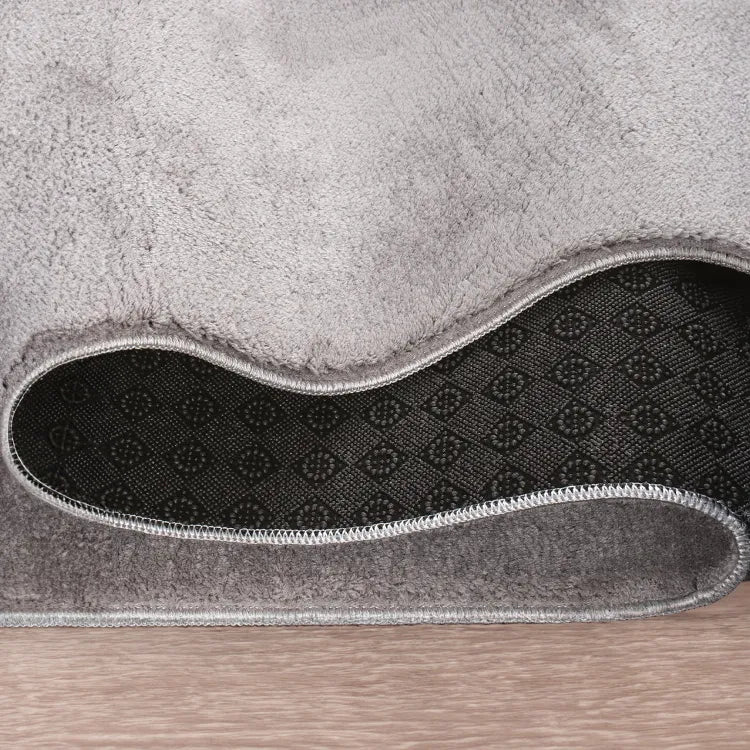 Alfombra Salón Moderna Unicolor Lavable Antideslizante Pelo Corto y Suave 120x170cm Gris