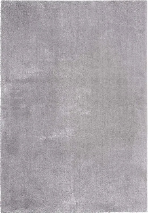 Alfombra Salón Moderna Unicolor Lavable Antideslizante Pelo Corto y Suave 120x170cm Gris