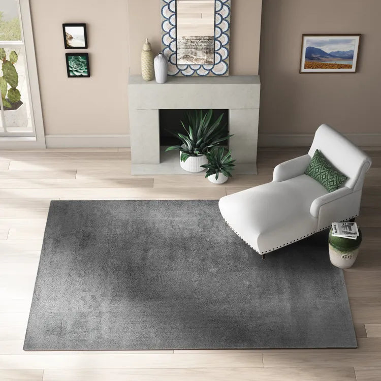 Alfombra Salón Moderna Unicolor Lavable Antideslizante Pelo Corto y Suave 120x170cm